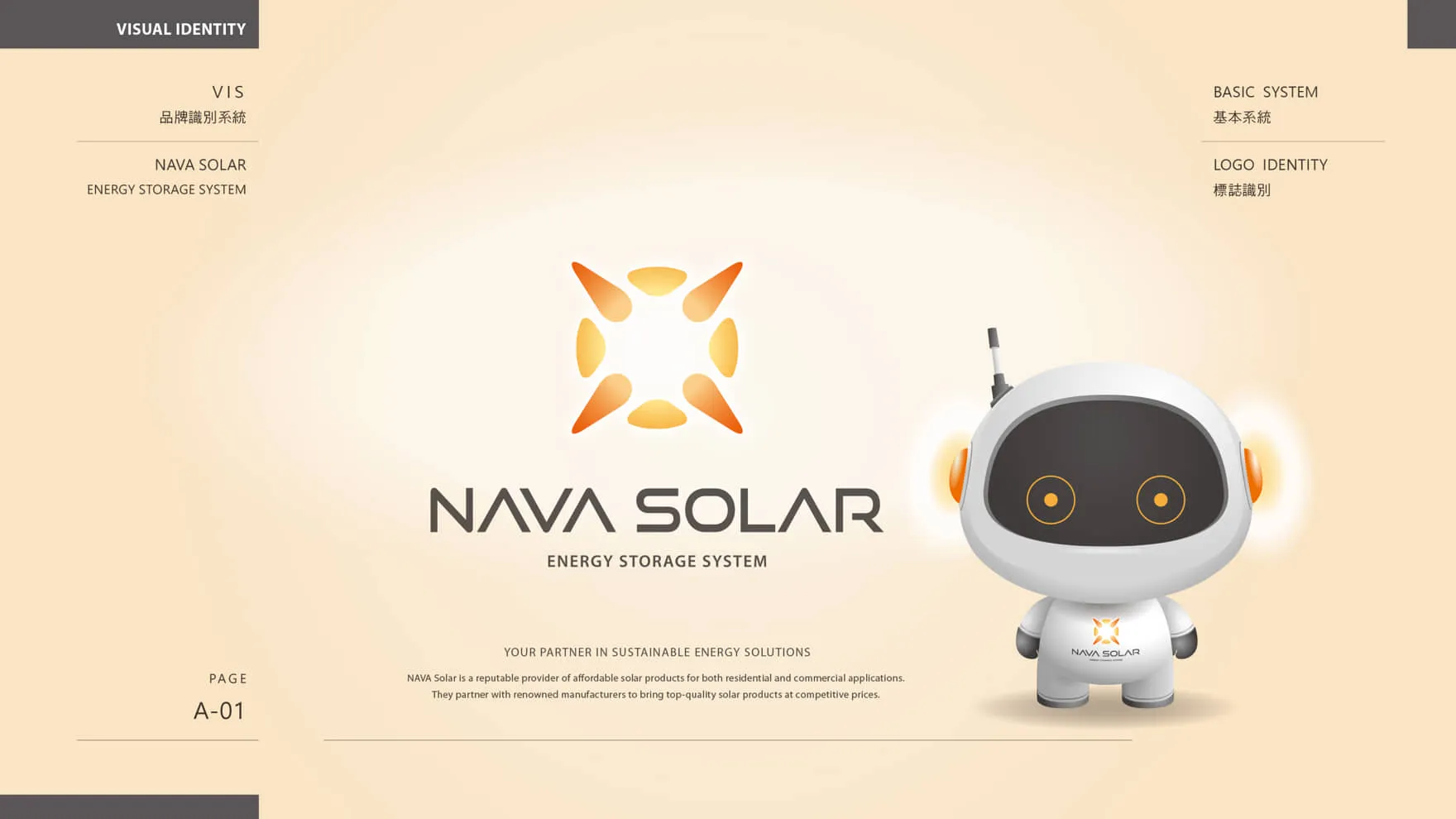 太陽能光電存儲品牌視覺LOGO吉祥物設計