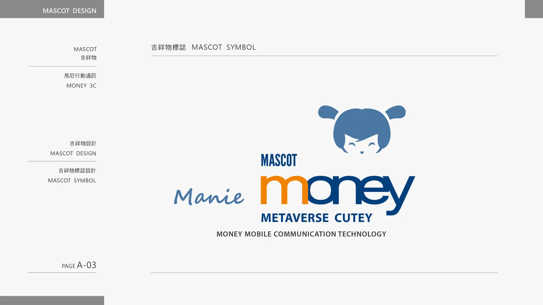 馬尼行動通訊品牌吉祥物標誌設計 Mascot Icon design
